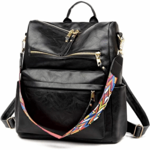 YOMYM PU Leather Backpack Purse For Women